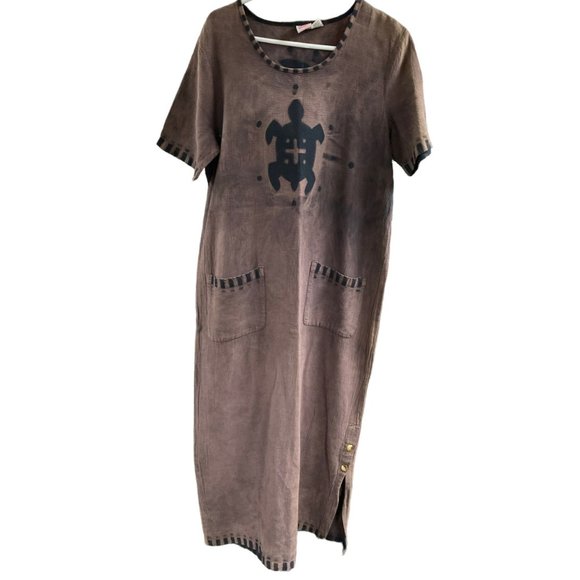 Vintage 80's Wek The World Bohemian Maxi Dress - Picture 1 of 16